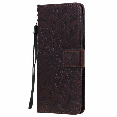 Чехол-книжка UniCase SunFlower Pattern для Samsung Galaxy A10s (A107) - Brown