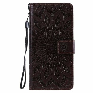 Чехол-книжка UniCase SunFlower Pattern для Samsung Galaxy A10s (A107) - Brown