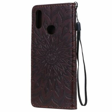 Чехол-книжка UniCase SunFlower Pattern для Samsung Galaxy A10s (A107) - Brown