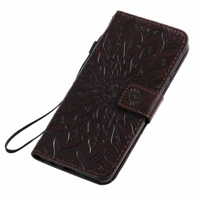 Чехол-книжка UniCase SunFlower Pattern для Samsung Galaxy A10s (A107) - Brown