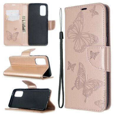 Чехол UniCase Butterfly Pattern для Samsung Galaxy S20 (G980) - Rose Gold