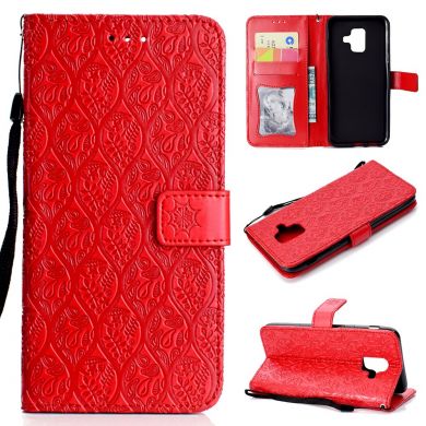 Чехол UniCase Leaf Wallet для Samsung Galaxy A6 2018 (A600) - Red