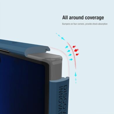 Пластиковый чехол NILLKIN Frosted Shield для Samsung Galaxy S22 Ultra - Blue