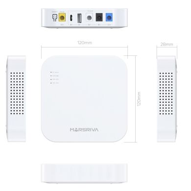 Портативне джерело живлення для роутера MARSRIVA KP4 18W DC 5V/9V/12V (10000mAh) - White