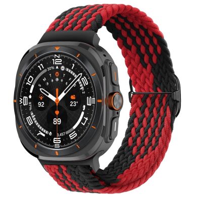 Ремешок Deexe Braided Strap для Samsung Galaxy Watch Ultra (47mm) - Red / Black