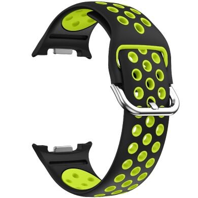 Ремешок Deexe Dual Color для Samsung Galaxy Watch 8 (40/44mm) / 8 Classic - Black / Green