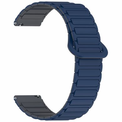 Ремешок Deexe Flexible Fit для часов с шириной крепления 20 мм - Midnight Blue / Grey