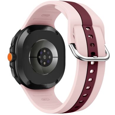 Ремешок Deexe Sport Strap для Samsung Galaxy Watch 8 (40/44mm) / 8 Classic - Pink / Wine Red
