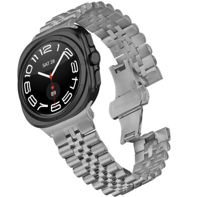 Ремінець Deexe Stainless Steel QuickFit для Samsung Galaxy Watch Ultra (2025) - Titanium
