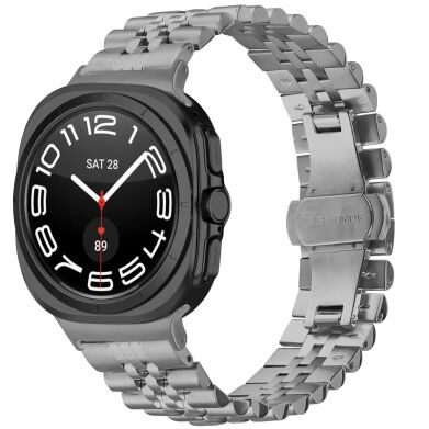 Ремінець Deexe Stainless Steel QuickFit для Samsung Galaxy Watch Ultra (2025) - Titanium