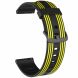Ремешок Deexe Twill Color Strap для часов с шириной крепления 22мм - Black / Yellow. Фото 3 из 4