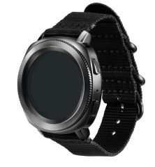 Ремінець Premium Nato для годинників Samsung Gear Sport (GP-R600BREECAA), Черный