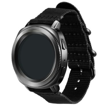 Ремешок Premium Nato для часов Samsung Gear Sport (GP-R600BREECAA) - Black