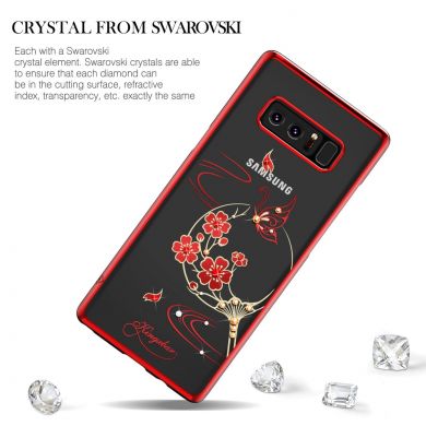 Пластиковый чехол KINGXBAR Diamond Flower для Samsung Galaxy Note 8 (N950) - Butterfly in Flowers