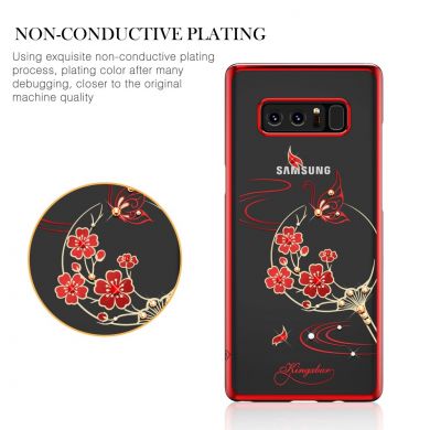 Пластиковый чехол KINGXBAR Diamond Flower для Samsung Galaxy Note 8 (N950) - Butterfly in Flowers