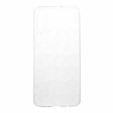 Силиконовый чехол Deexe 3D Diamond Texture для Samsung Galaxy A70 (A705) - White