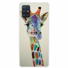 Силіконовий (TPU) чохол Deexe Life Style для Samsung Galaxy A51 (А515) - Giraffe