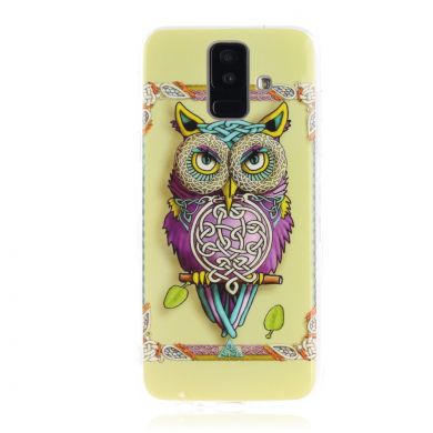 Силиконовый (TPU) чехол Deexe Life Style для Samsung Galaxy A6+ 2018 (A605) - Cool Owl