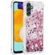 Силіконовий (TPU) чохол Deexe Liquid Glitter для Samsung Galaxy A13 5G (A136) / A04s (A047) - Rose Gold Hearts