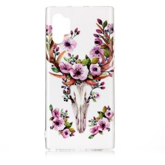 Силіконовий (TPU) чохол Deexe LumiCase для Samsung Galaxy Note 10+ (N975) - Flowered Elk