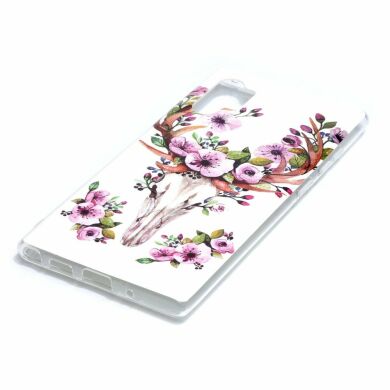 Силиконовый (TPU) чехол Deexe LumiCase для Samsung Galaxy Note 10+ (N975) - Flowered Elk