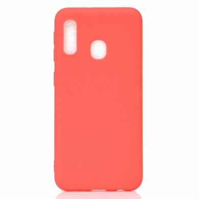 Силіконовий (TPU) чохол Deexe Matte Case для Samsung Galaxy A20e (A202) - Red