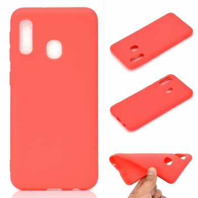 Силіконовий (TPU) чохол Deexe Matte Case для Samsung Galaxy A20e (A202) - Red