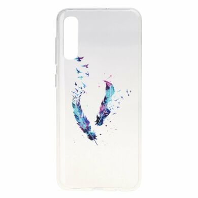 Силіконовий (TPU) чохол Deexe Pretty Glossy для Samsung Galaxy A50 (A505) - Colorized Feather