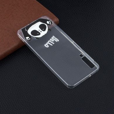Силиконовый (TPU) чехол Deexe Pretty Glossy для Samsung Galaxy A7 2018 (A750) - Cute Panda
