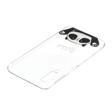 Силиконовый (TPU) чехол Deexe Pretty Glossy для Samsung Galaxy A7 2018 (A750) - Cute Panda