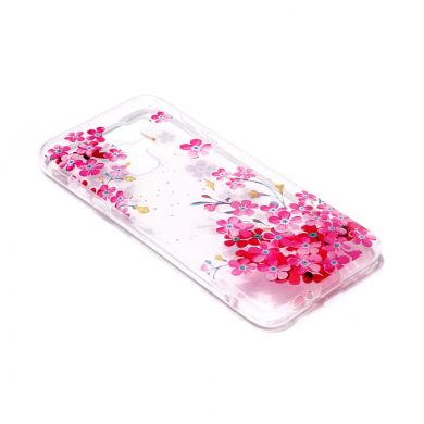 Силиконовый (TPU) чехол Deexe Pretty Glossy для Samsung Galaxy J6 2018 (J600) - Pink Flower