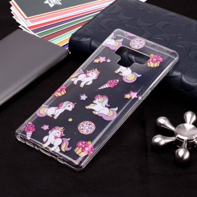 Силиконовый (TPU) чехол Deexe Pretty Glossy для Samsung Galaxy Note 9 (N960) - Unicorn