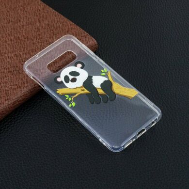 Силіконовий (TPU) чохол Deexe Pretty Glossy для Samsung Galaxy S10e (G970) - Panda Climbing Tree