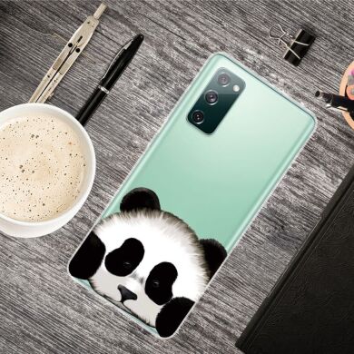 Силиконовый (TPU) чехол Deexe Pretty Glossy для Samsung Galaxy S20 FE (G780) - Cute Panda