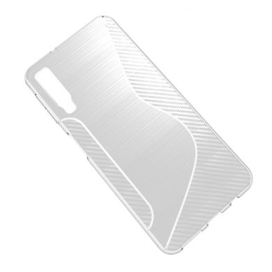 Силиконовый (TPU) чехол Deexe S Line для Samsung Galaxy A7 2018 (A750) - White