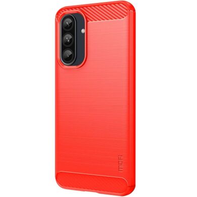 Силиконовый (TPU) чехол MOFI Carbon Fiber для Samsung Galaxy A36 (A366) - Red