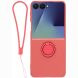 Силиконовый (TPU) чехол с кольцом Deexe Color Shell (FF) для Samsung Galaxy Flip 8 - Red. Фото 1 из 5