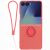 Силиконовый (TPU) чехол с кольцом Deexe Color Shell (FF) для Samsung Galaxy Flip 8 - Red