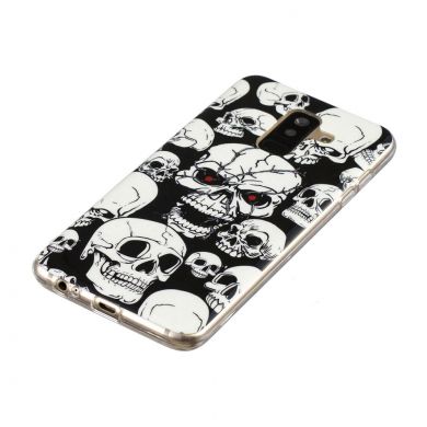 Силиконовый (TPU) Deexe LumiCase для Samsung Galaxy A6+ 2018 (A605) - Skulls