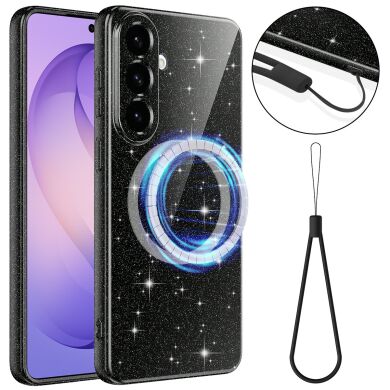 Захисний чохол Deexe Glitter Case with MagSafe для Samsung Galaxy A57 (A576) - Black