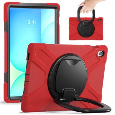 Защитный чехол Deexe Hand Grip для Samsung Galaxy Tab S10 FE Plus - Red