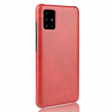 Захисний чохол Deexe Leather Back Cover для Samsung Galaxy A71 (A715) - Red