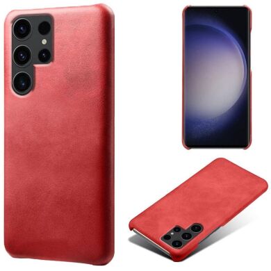 Защитный чехол Deexe Leather Back Cover для Samsung Galaxy S24 Ultra - Red