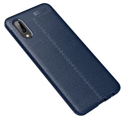 Захисний чохол Deexe Leather Cover для Samsung Galaxy A02 (A022) - Blue