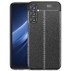 Защитный чехол Deexe Leather Cover для Samsung Galaxy A24 (A245) - Black