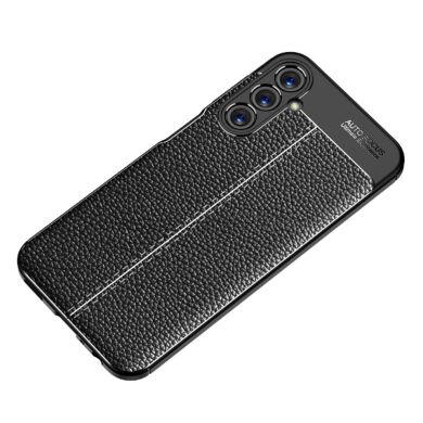 Защитный чехол Deexe Leather Cover для Samsung Galaxy A24 (A245) - Black