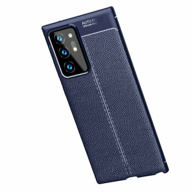 Захисний чохол Deexe Leather Cover для Samsung Galaxy Note 20 Plus - Blue
