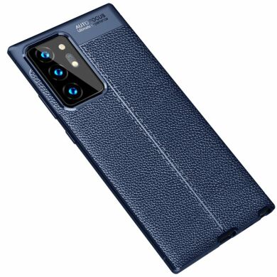 Захисний чохол Deexe Leather Cover для Samsung Galaxy Note 20 Plus - Blue