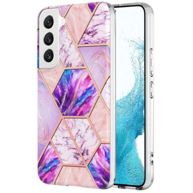 Захисний чохол Deexe Marble Pattern для Samsung Galaxy S23 Plus - Light Purple