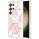 Защитный чехол Deexe Marble Pattern для Samsung Galaxy S24 Ultra - White / Pink. Фото 1 из 6